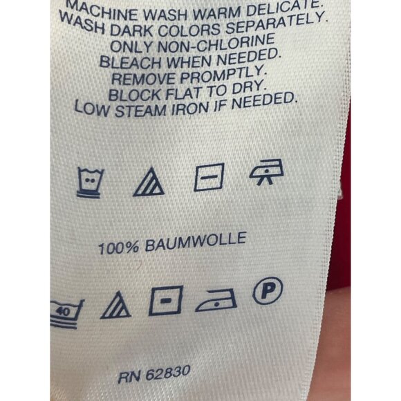 Lands End Drifter Red Cable Knit Sweater S 6-8 100% Cotton Womens Pullover Warm - Picture 4 of 6